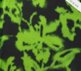 Green jacquard floral design